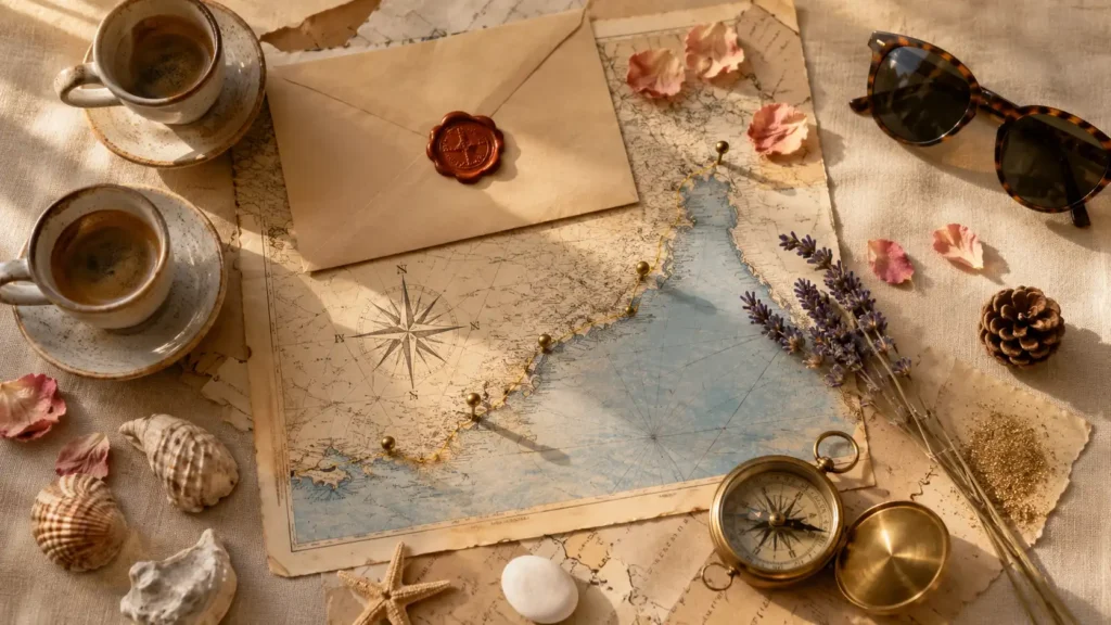 arte du littoral français et objets de voyage pour un séjour romantique bord de mer