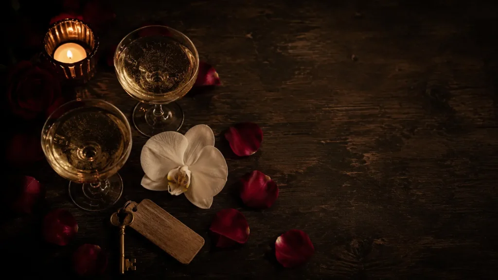 Ambiance romantique aux chandelles pour réserver une love room sur Airbnb